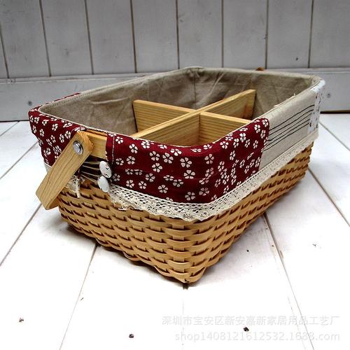 收纳家居用品*小清新编织收纳篮*工厂批发